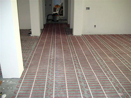 Heated dining roof floor.